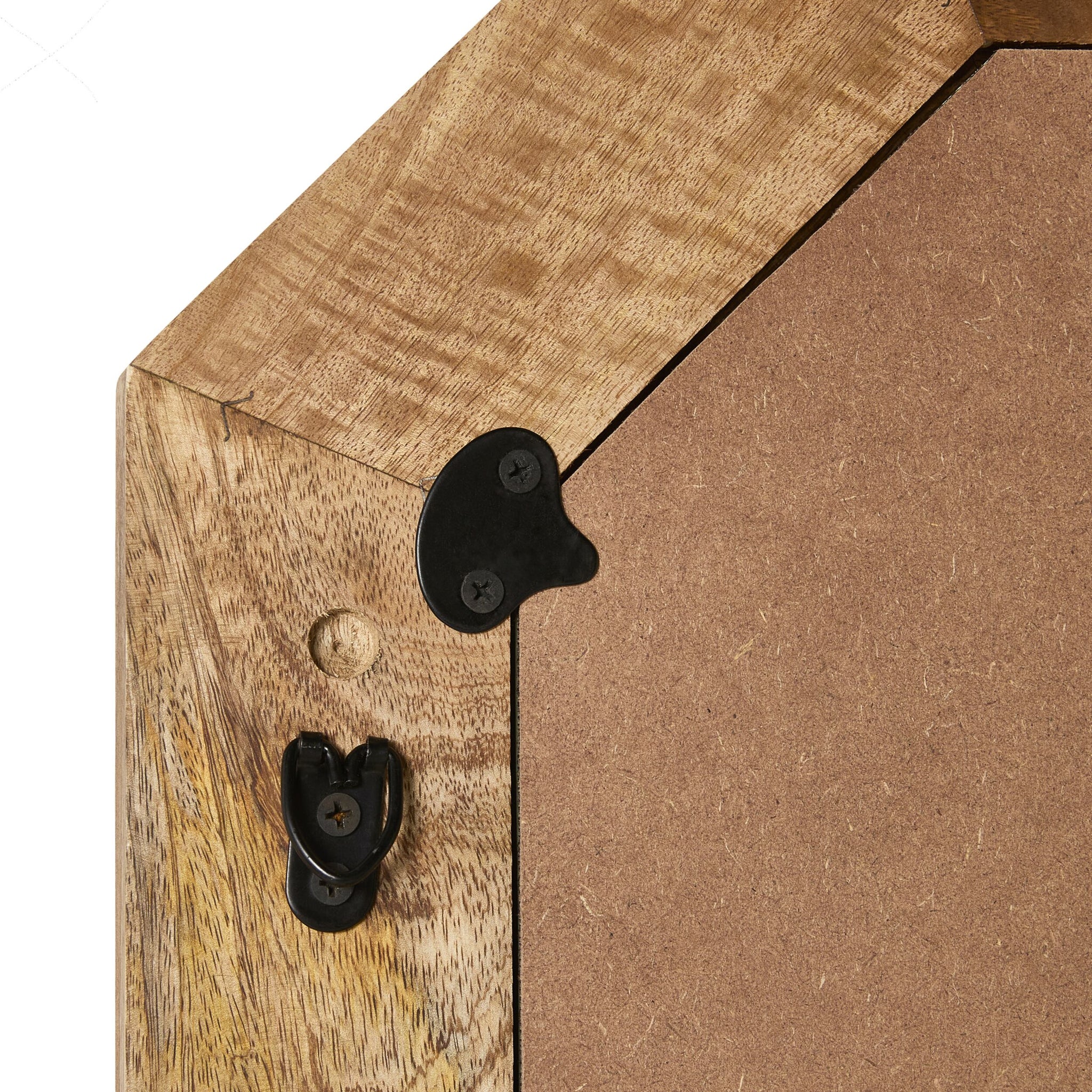 Santiago Flora Emboss Wooden Wall Mirror 76cm