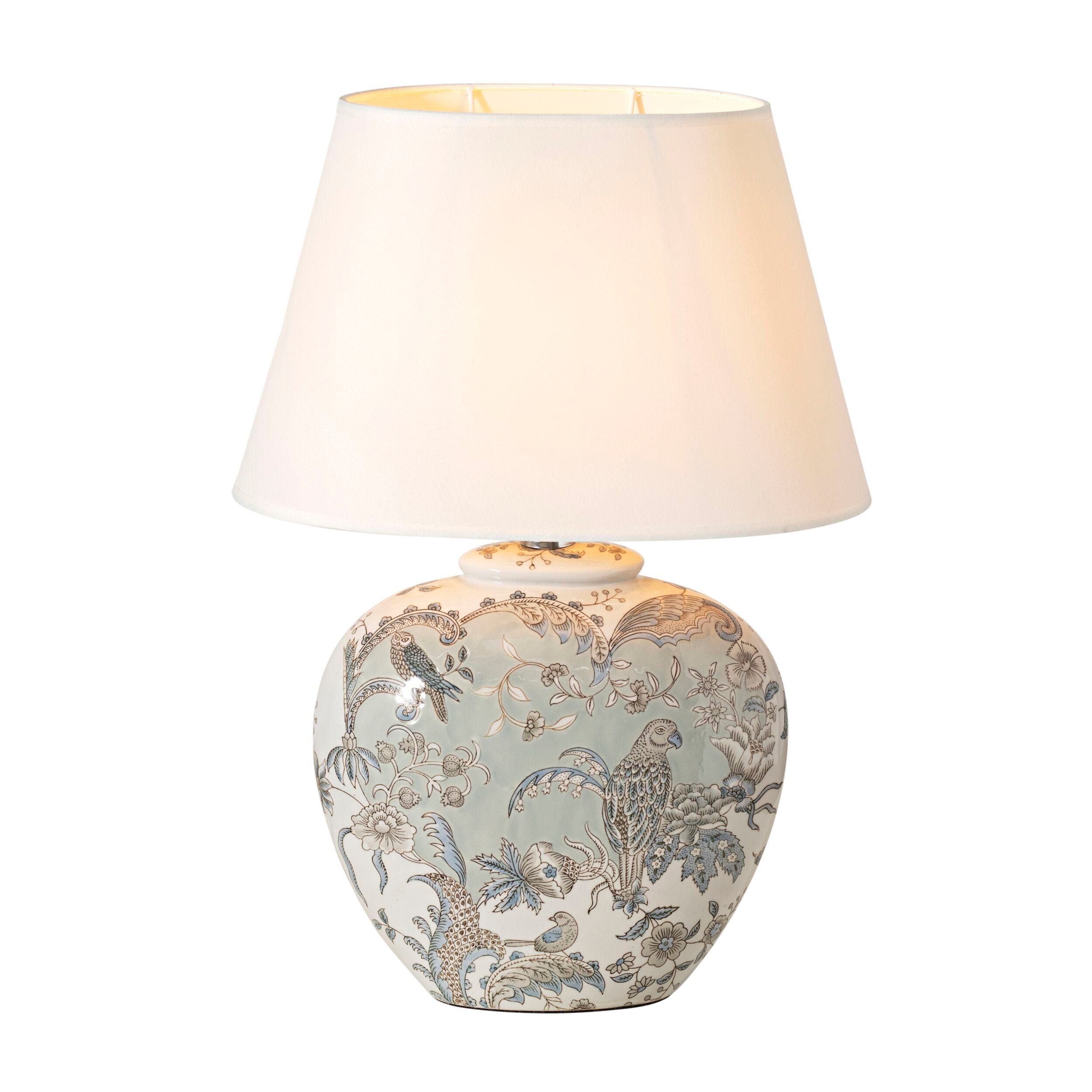 Pale Blue Birds In The Sky Table Lamp 65cm