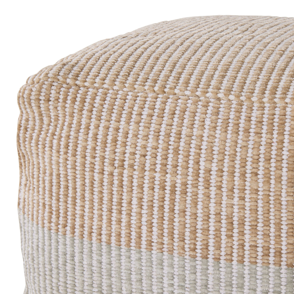 Bronte Colour-Blocked Square Pouf