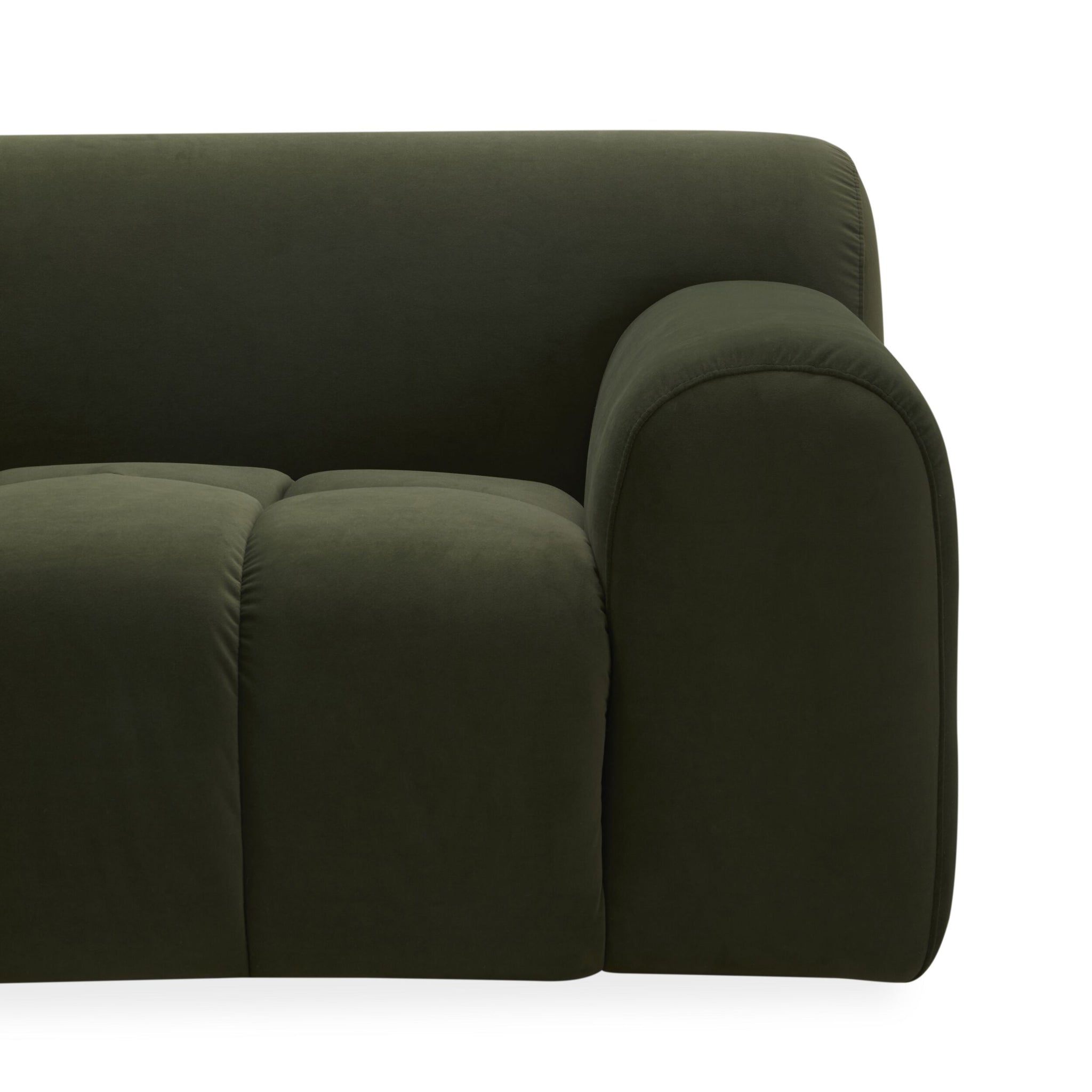 Alexis 2.5 Seater Velvet Sofa Eucalyptus