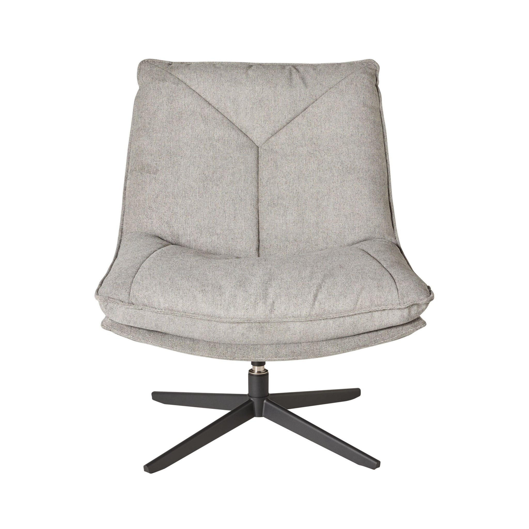 Dean Swivel Chair Textured Grey Weave