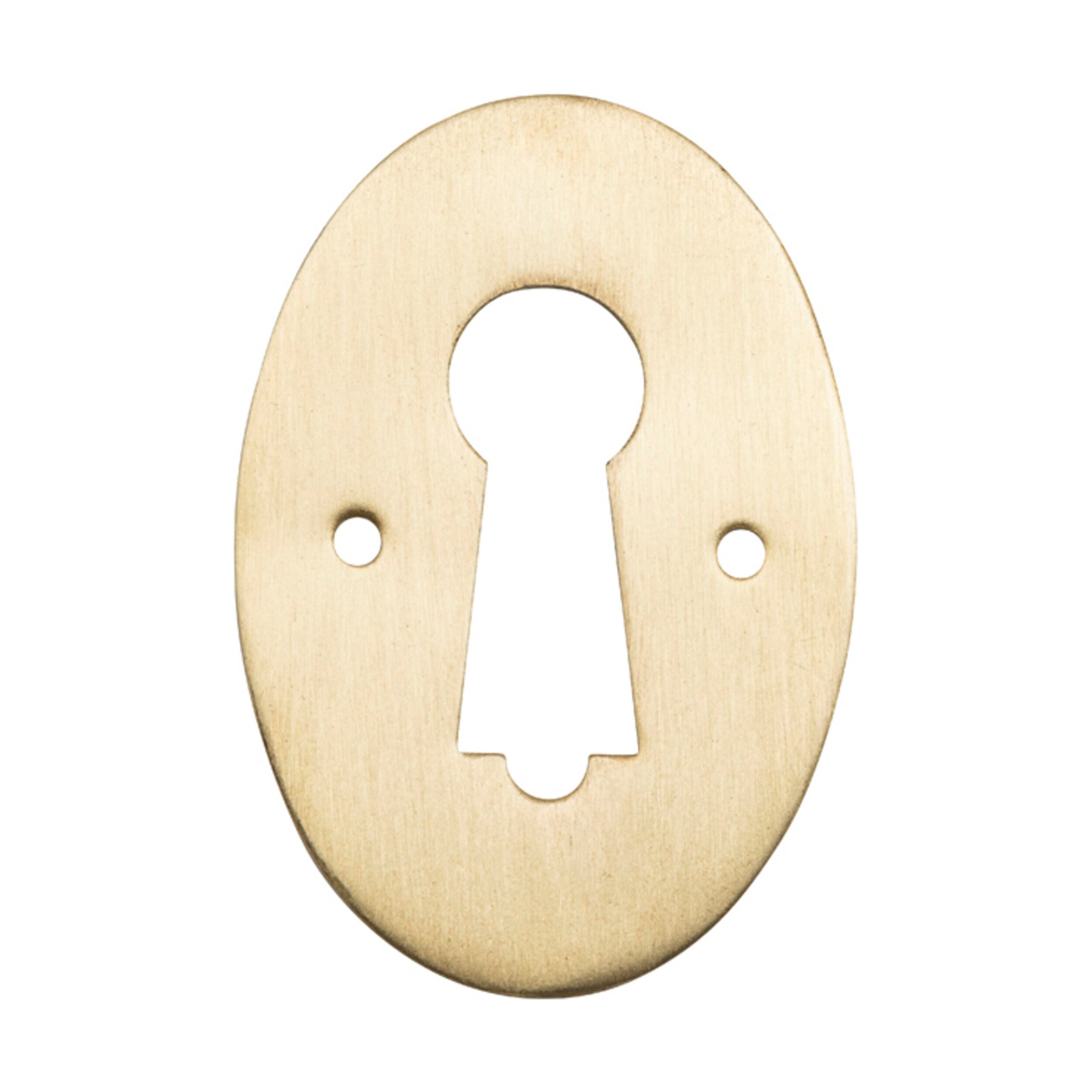 6693 Escutcheon Pressed Satin Brass H44xW30mm