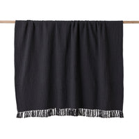 Whisper Waffle Throw Charcoal