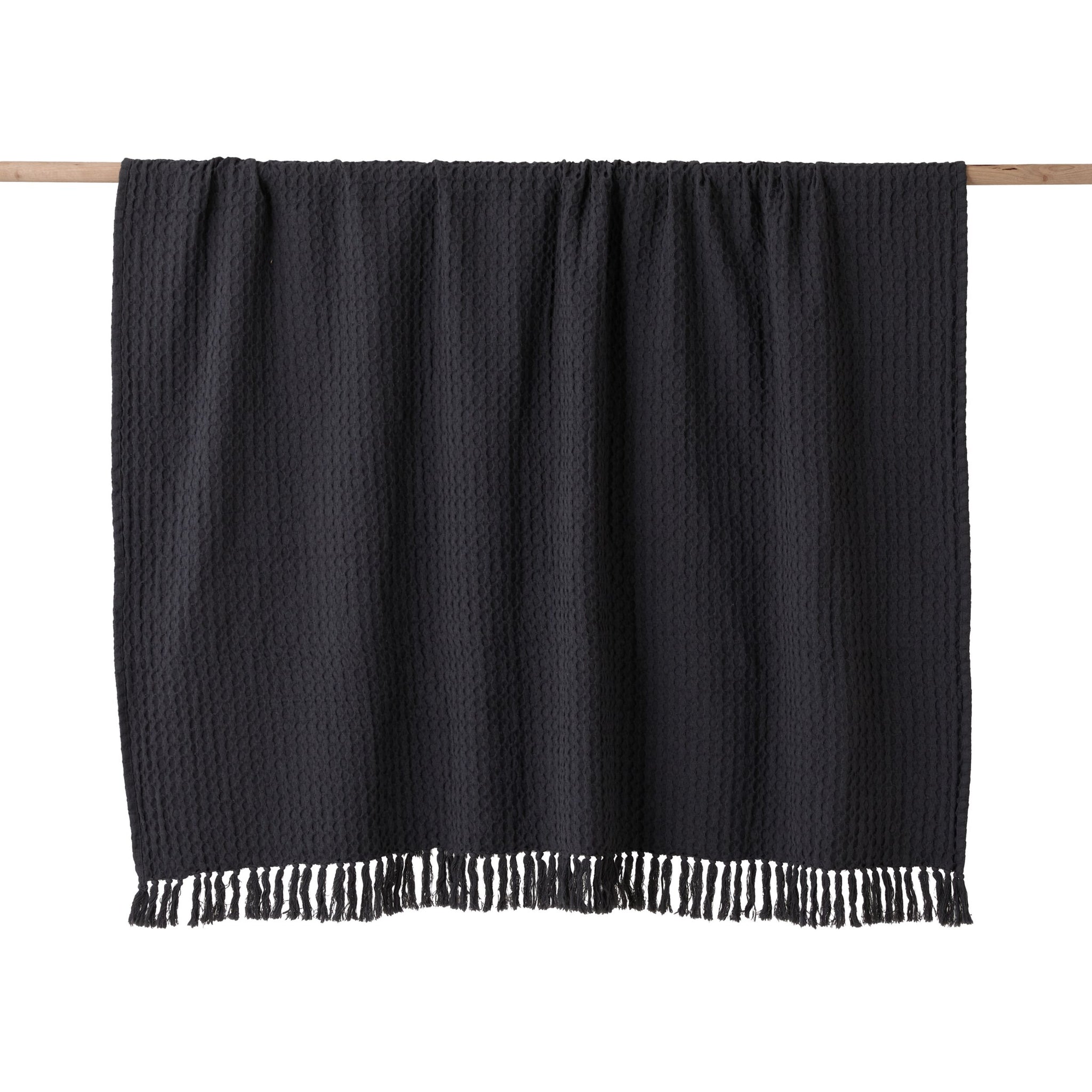Whisper Waffle Throw Charcoal