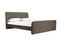 Audrey Queen Bed Moss Green Velvet