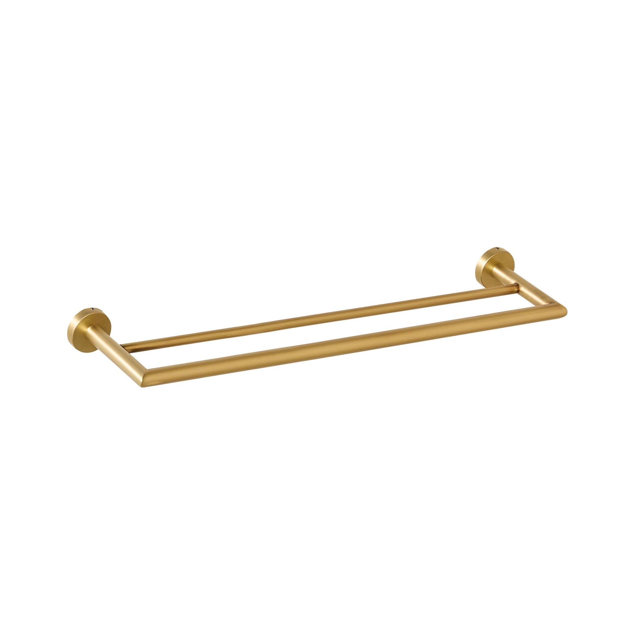 Harper Double Towel Rail 60cm Brushed Brass