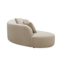Wylder 4 Seater Curved Sofa Velvet Taupe