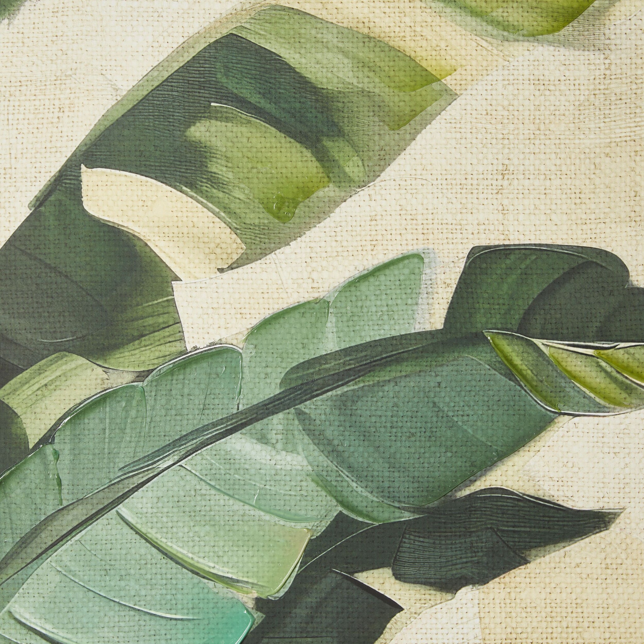 Teal Palms Framed Canvas 62.6x92.6cm