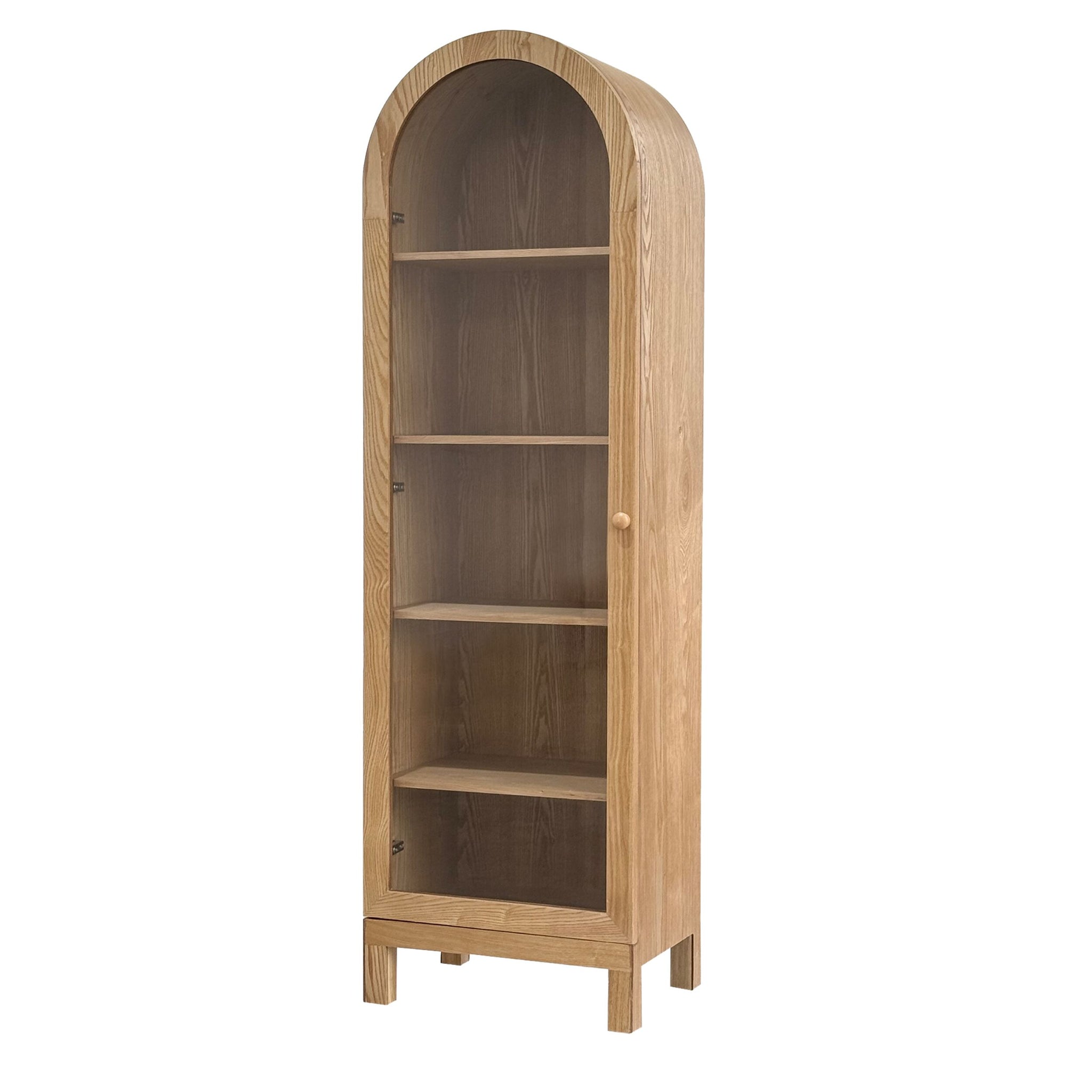 Paige Curved Display Cabinet Natural