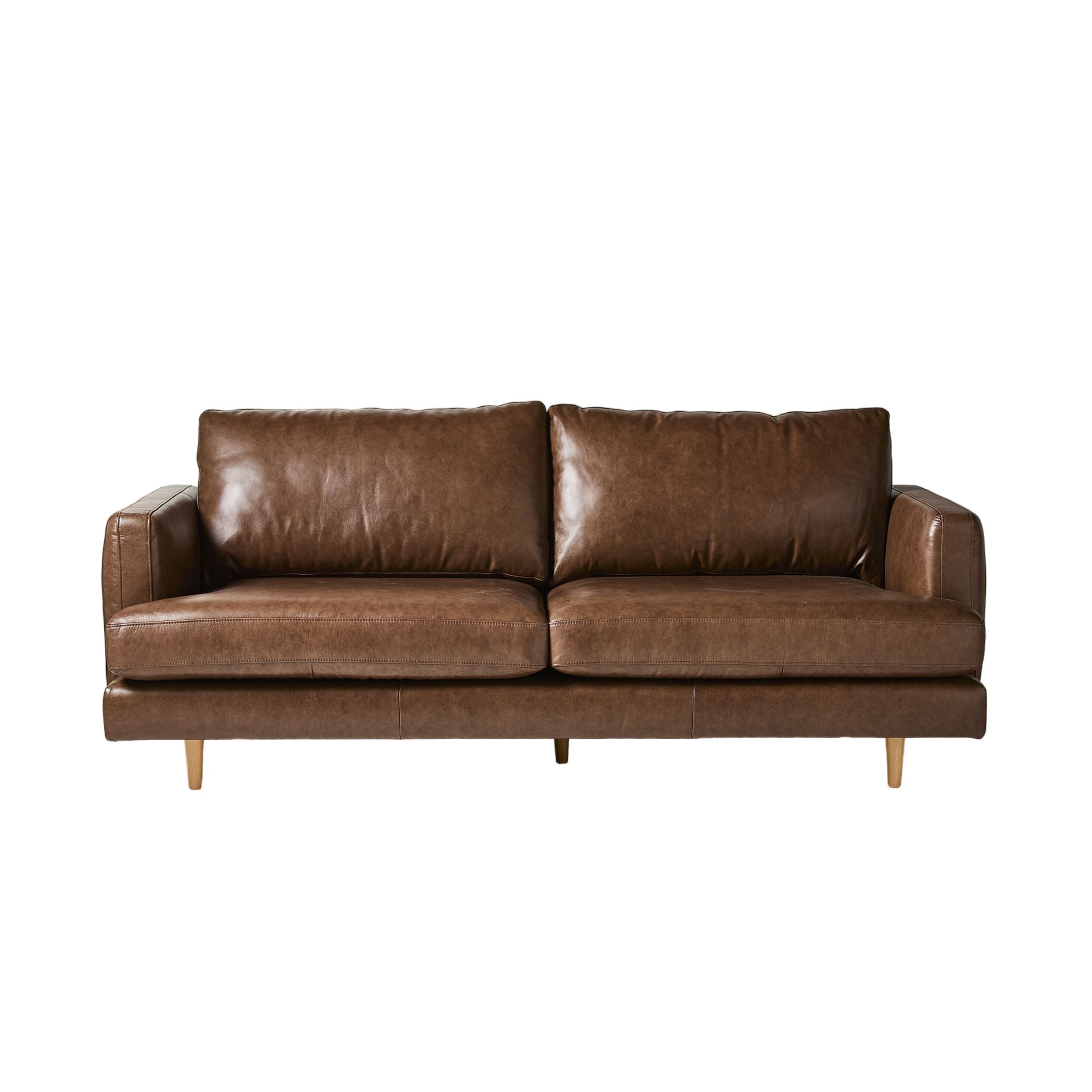 Harrison 3 Seater Leather Sofa Dakota Mocha