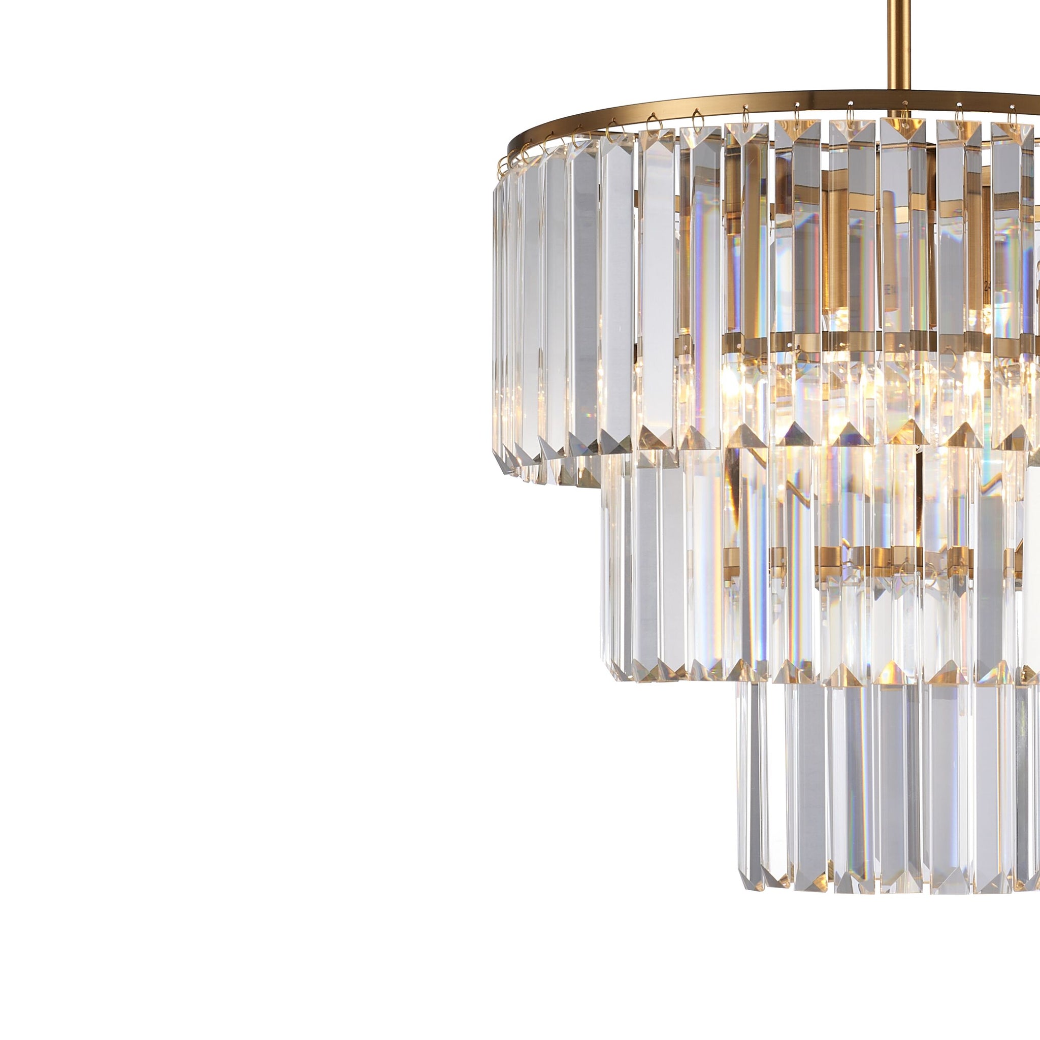 Edith 3 Light Crystal Chandelier 42x52cm