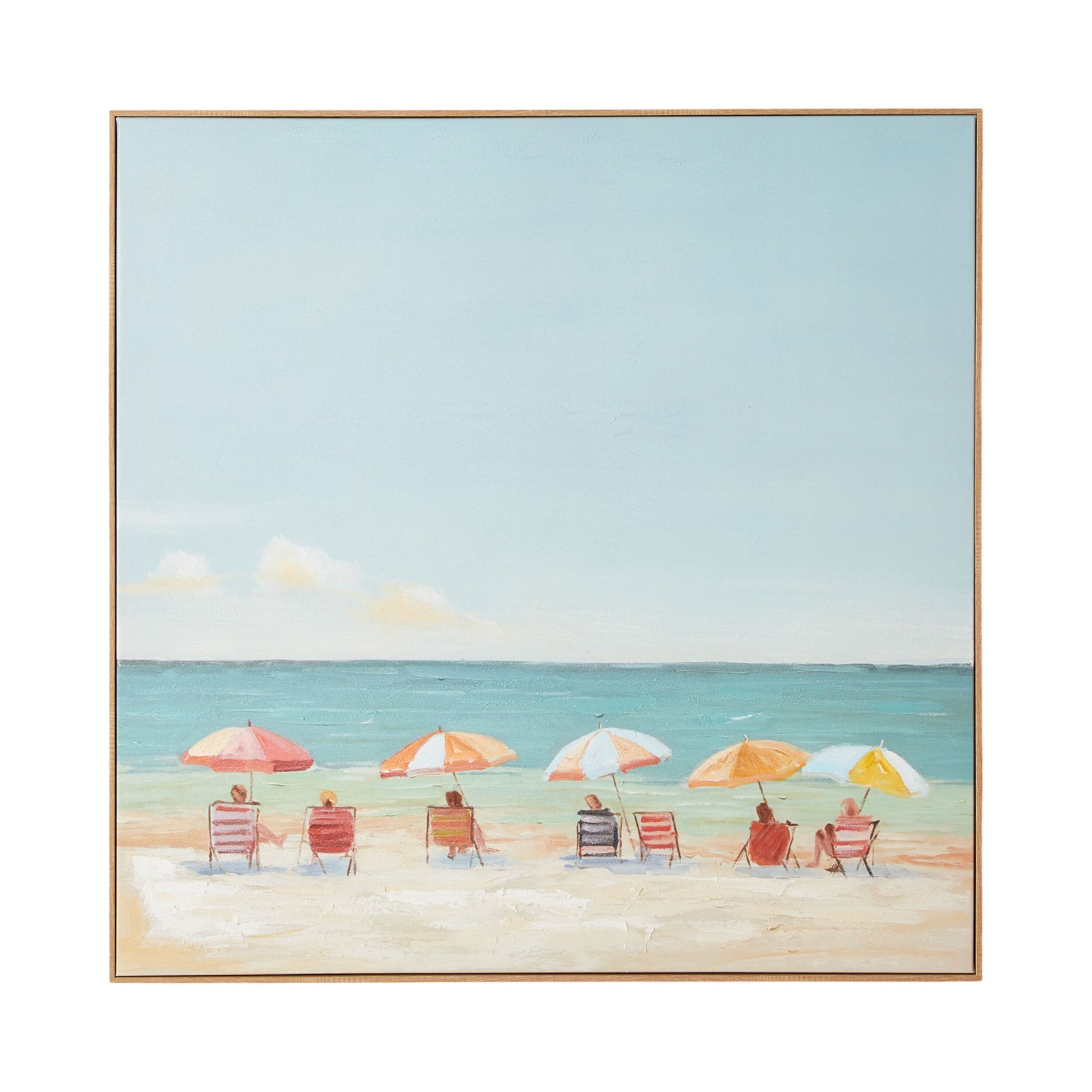 Scorching Afternoon Framed Canvas Print 100x100cm