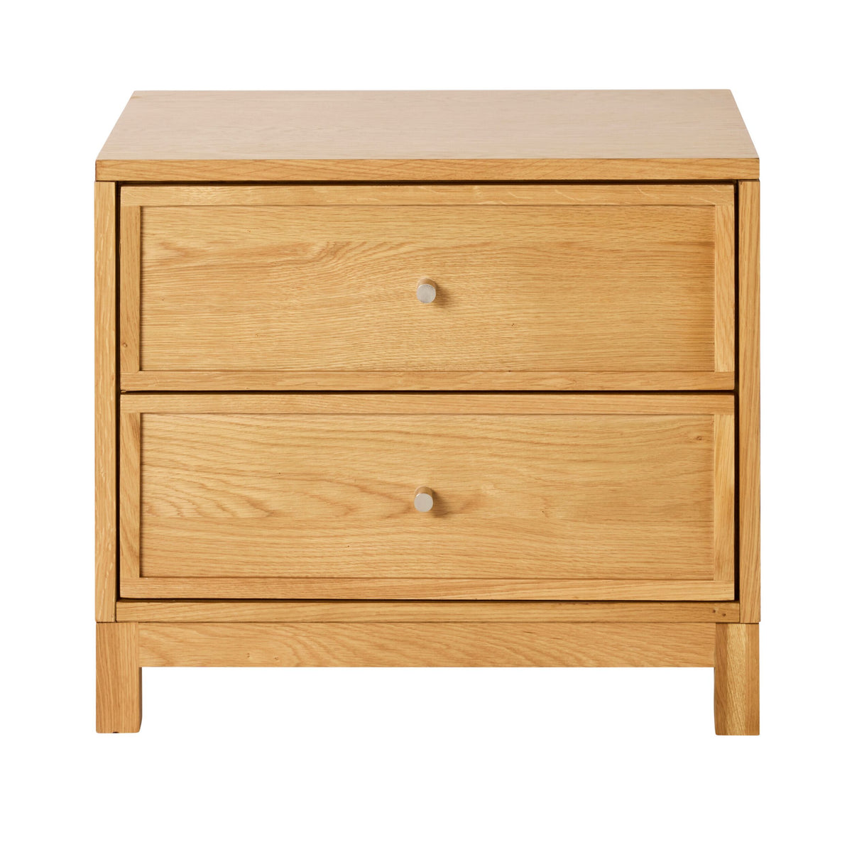 Avalon Small 2 Drawer Bedside Light Oak