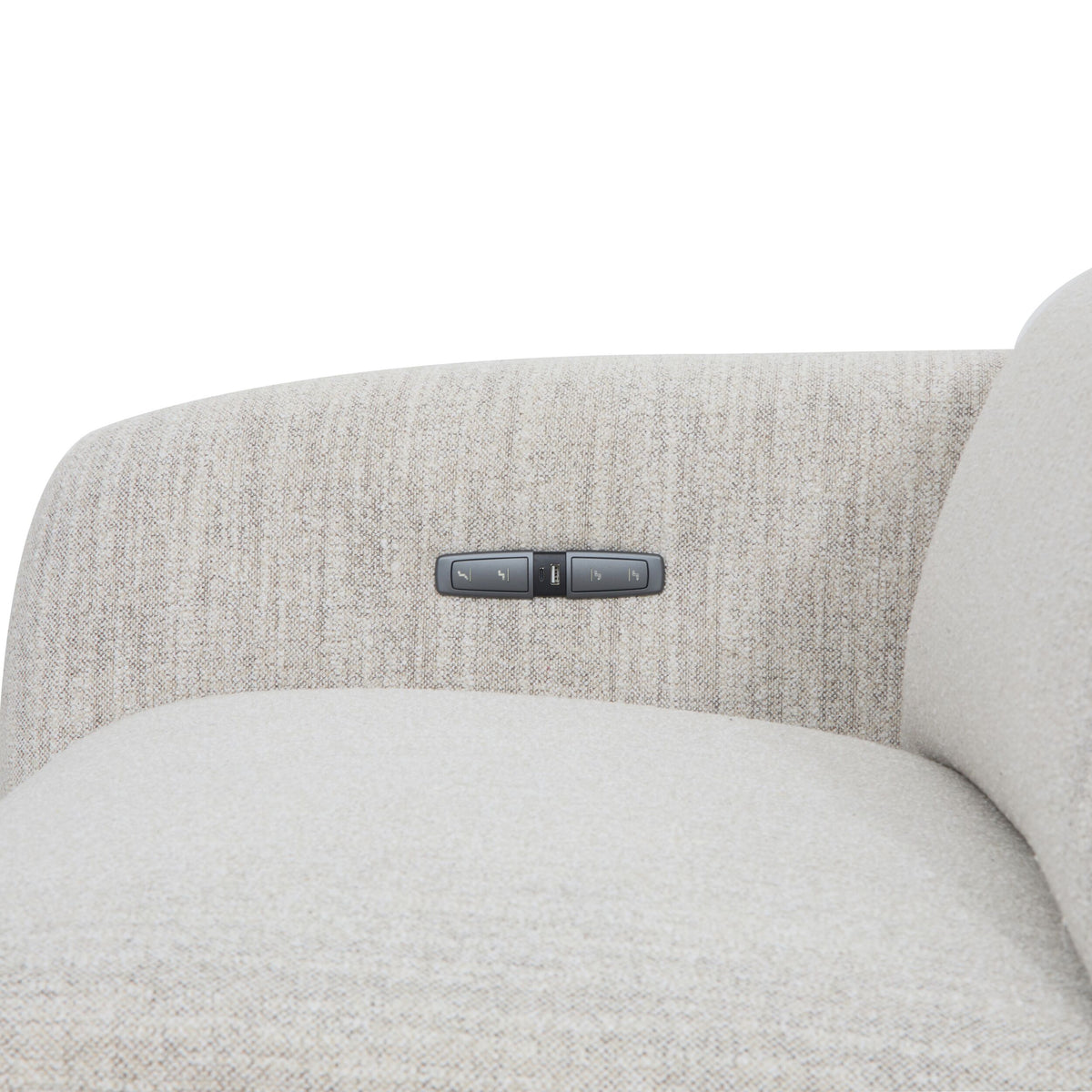 Bellano 3 Seater Recliner Natural Textured Slub