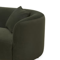 Wylder 4 Seater Curved Sofa Velvet Eucalyptus
