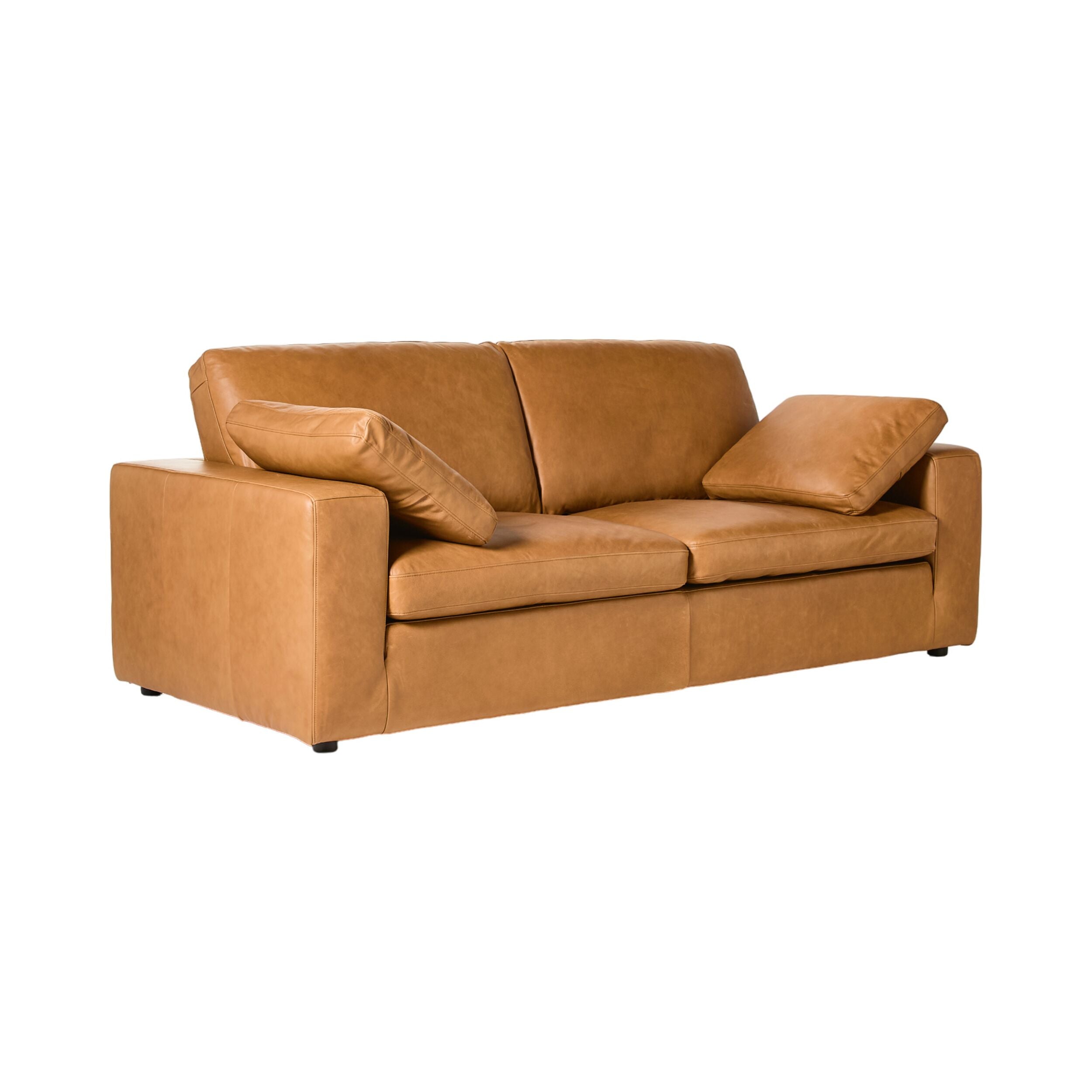 Blakely 3 Seater Leather Sofa Dakota Light Chestnut