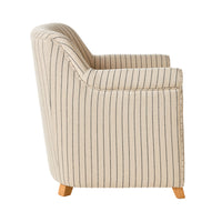 Hazel Occassional Chair Alexandra Linen Stripe