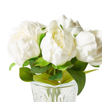 Floriana Peony White x7 Vase 25cm