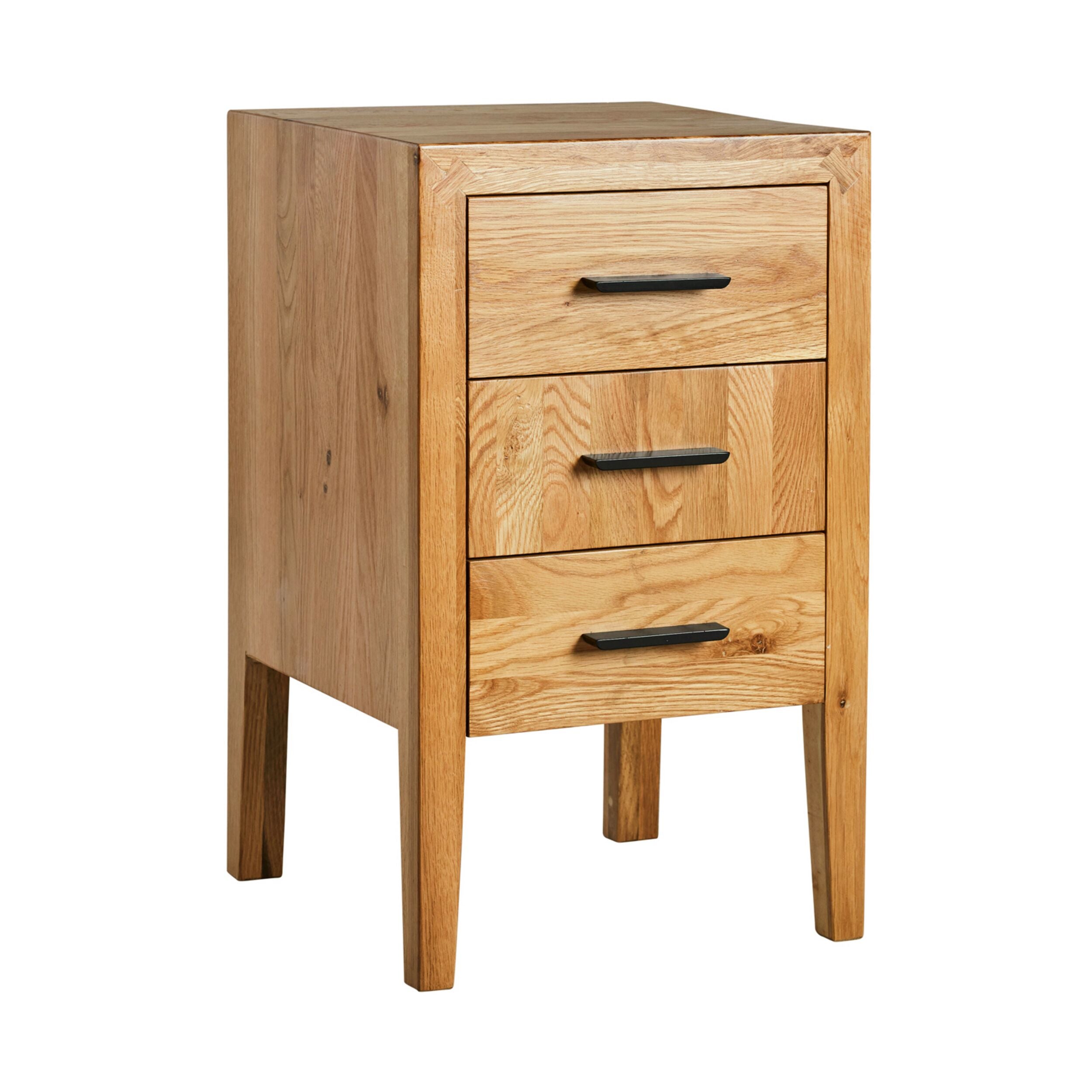 Oakdale 3 Drawer Bedside Table