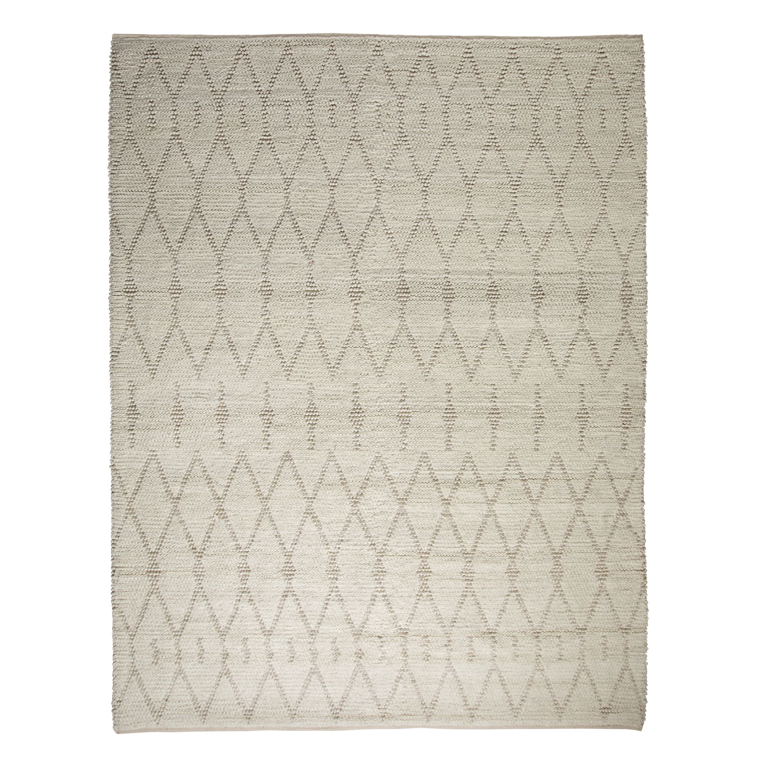 Dale Diamond Hand Loomed Cream Rug 300x240cm