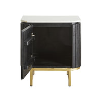 Deva Bedside with Marble Top Black