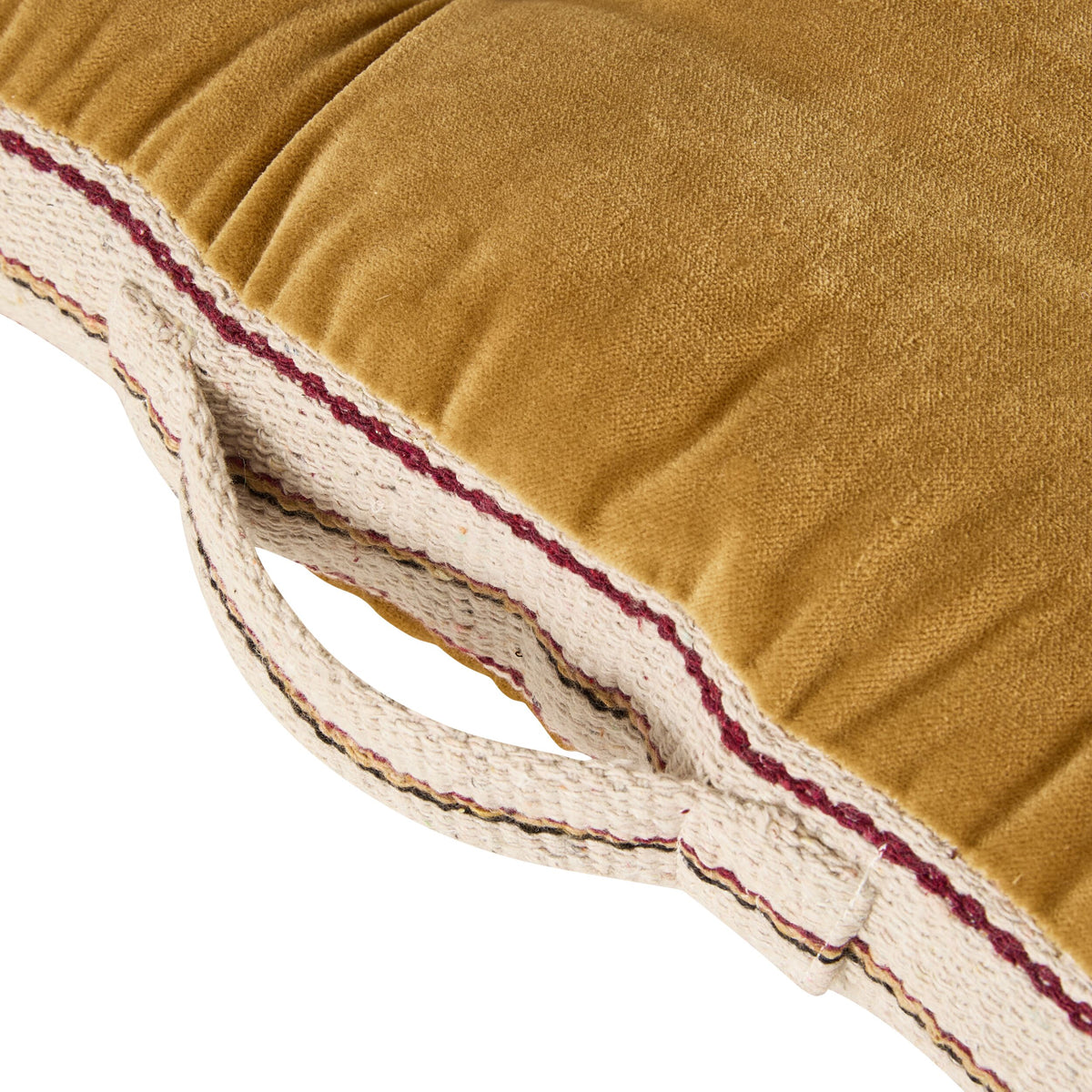 Sierra Cotton Velvet Seat Cushion Honey Gold