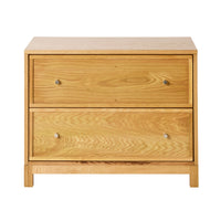 Avalon Large 2 Drawer Bedside Light Oak