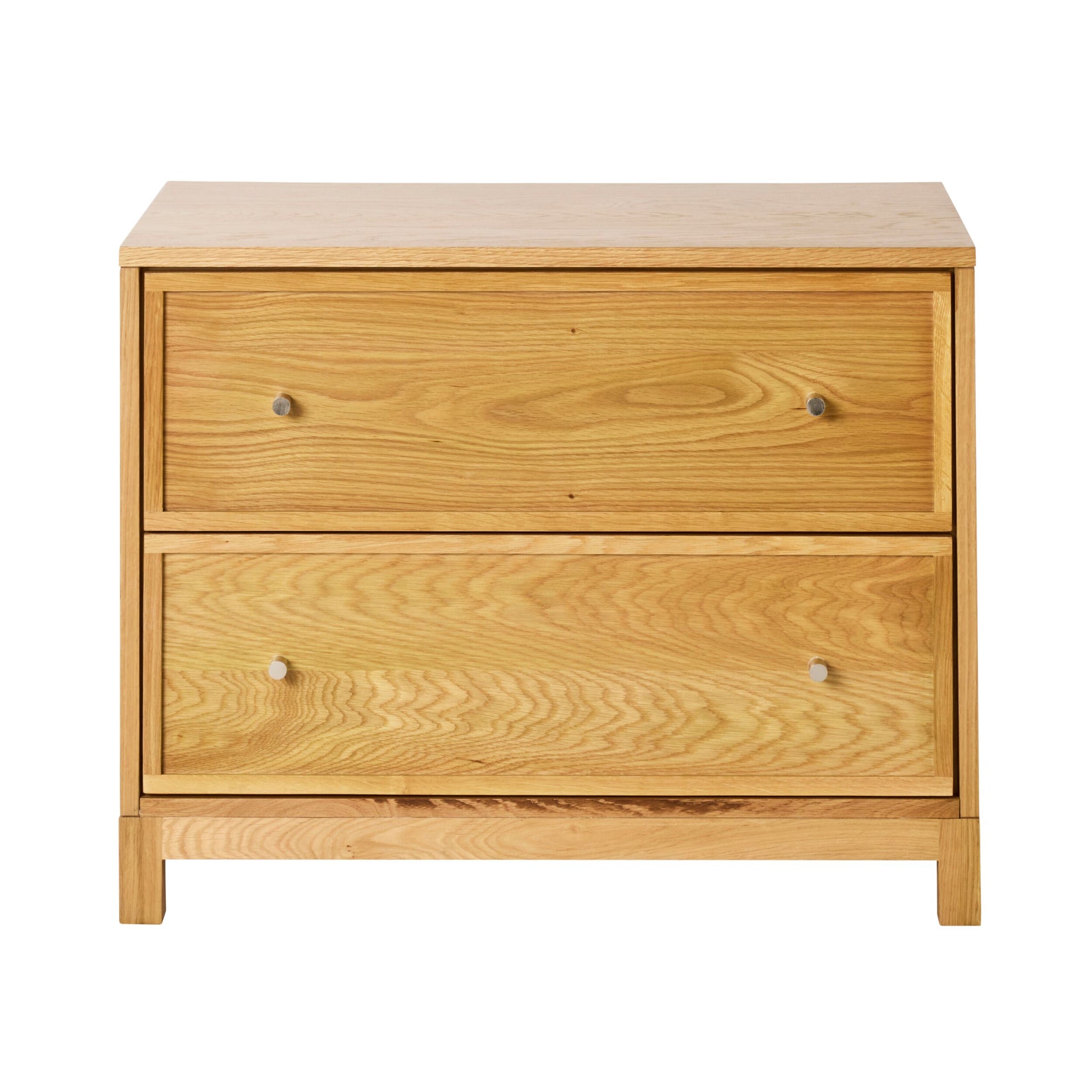 Avalon Large 2 Drawer Bedside Light Oak