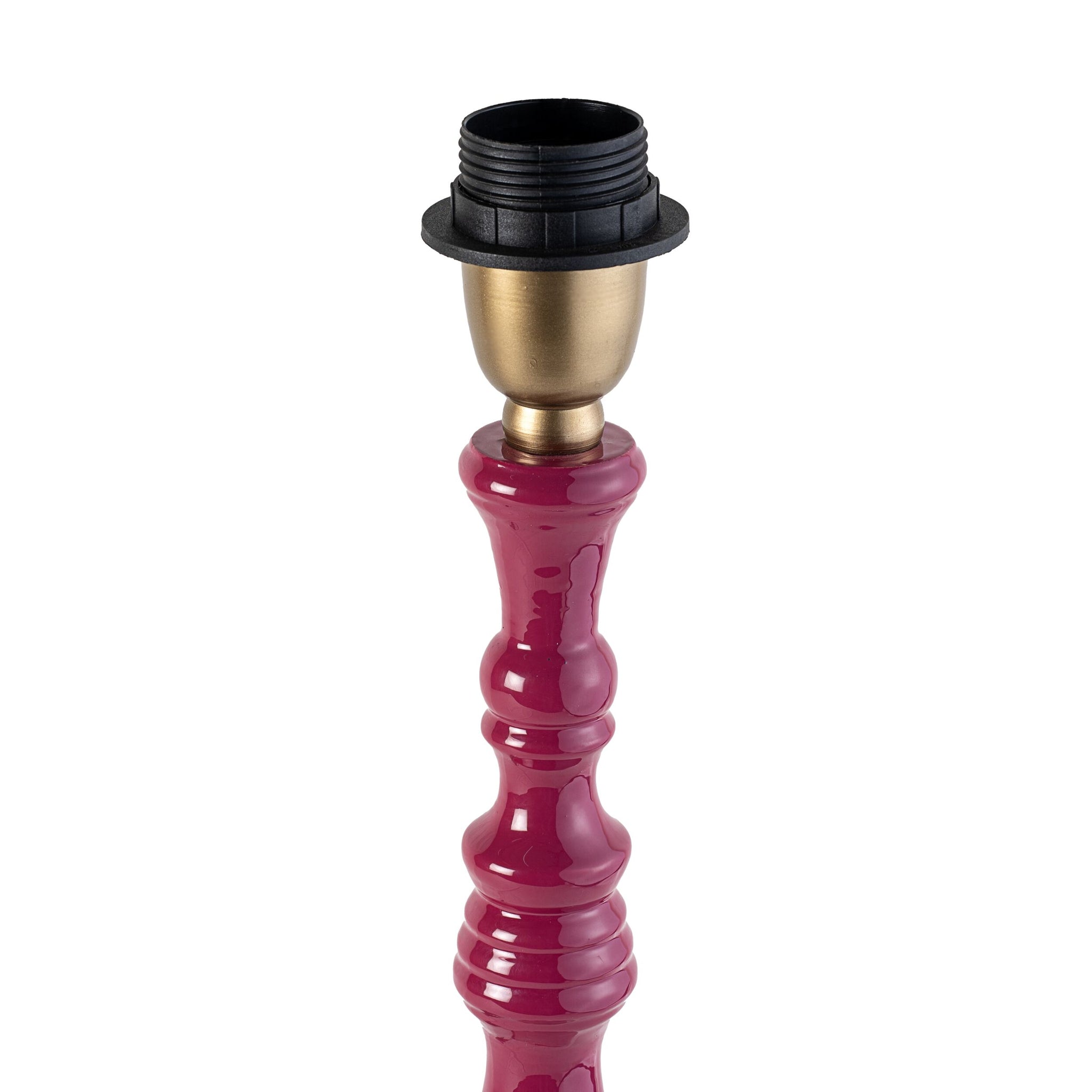 Beadline Wooden Table Lamp Fuchia Purple Base Only 12cmx28cm