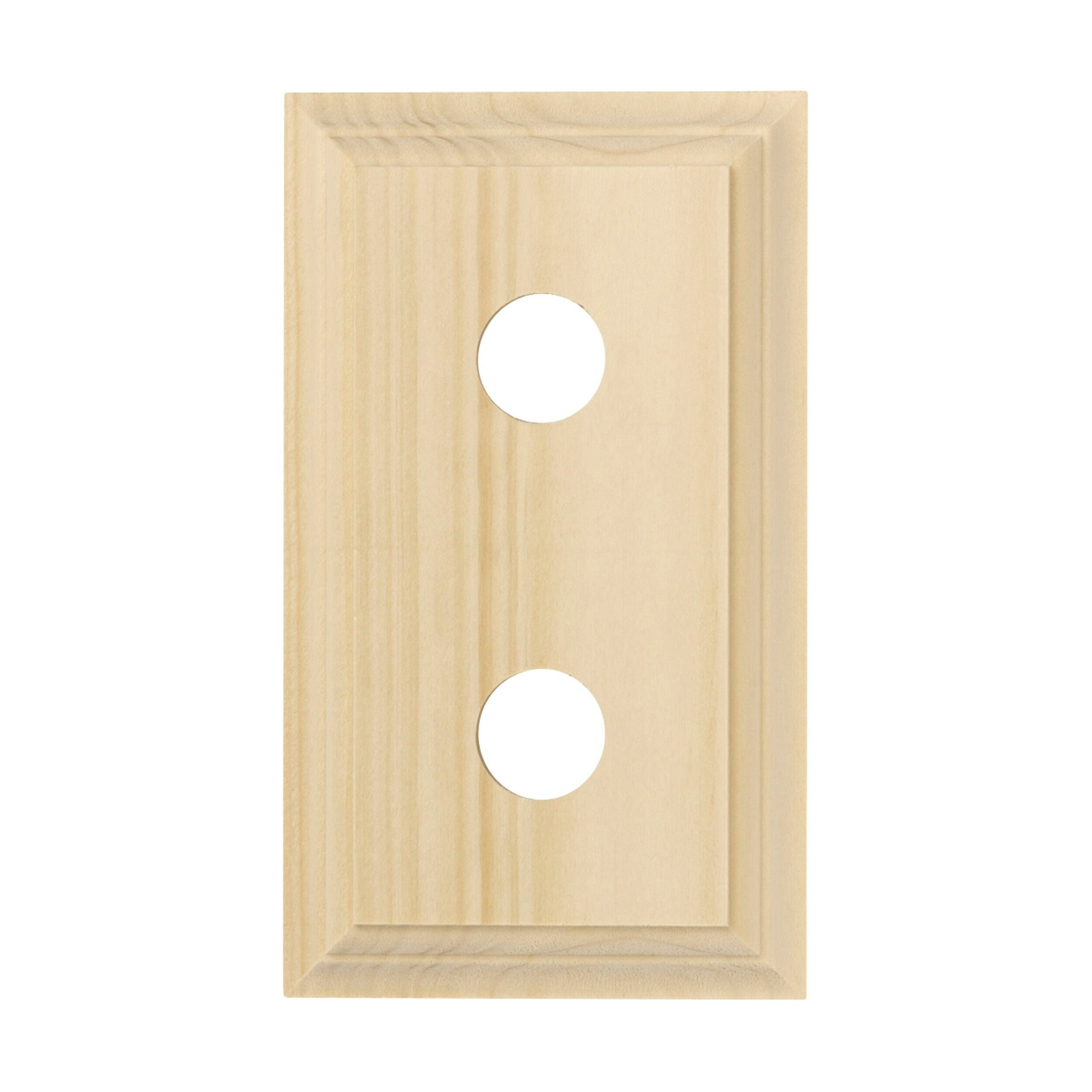 5422 Switch Socket Block Classic Double Pine H90xL155mm