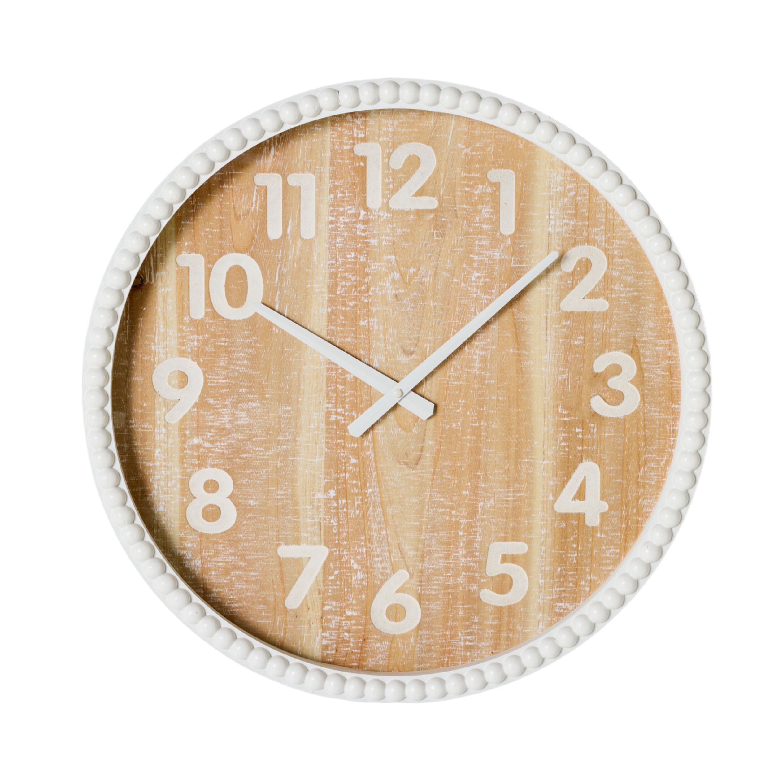 Bobble Wall Clock White 50x50x6.5cm