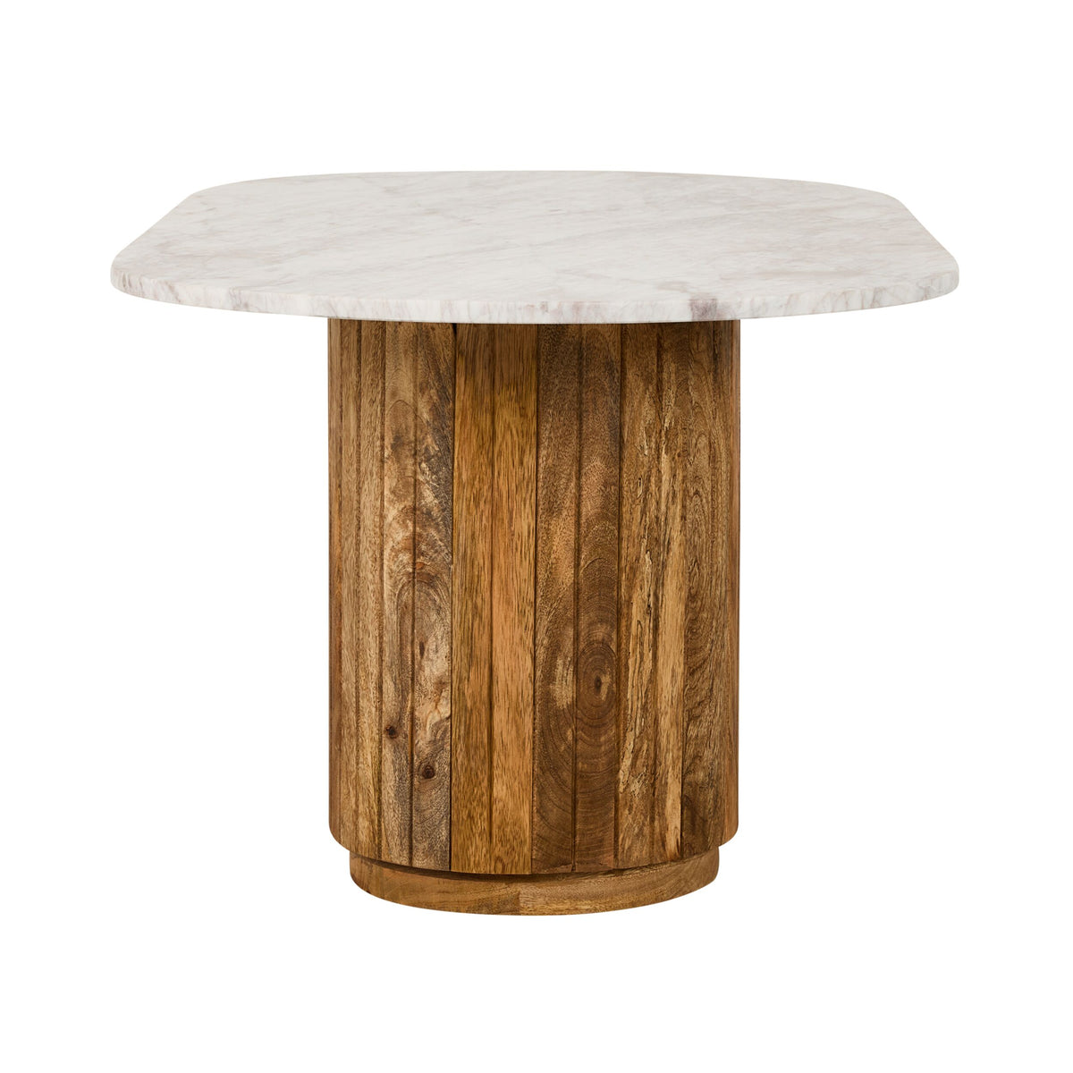 Cassius Coffee Table Oval Marble Top White
