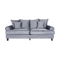 Lisette 3.5 Seater Velvet Sofa Aura Storm