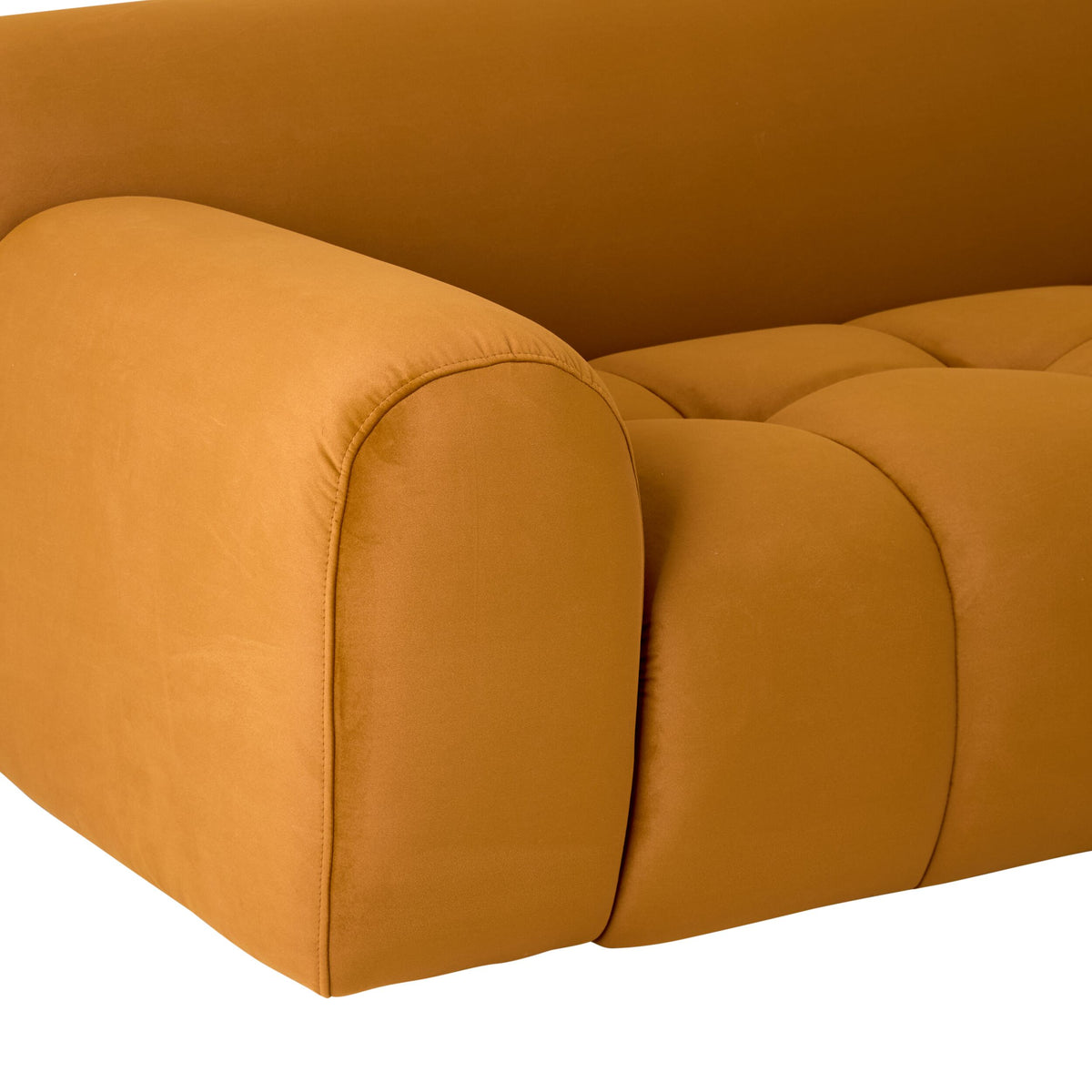 Alexis 2 Seater Velvet Sofa Ochre