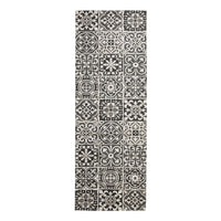 Carrelage Black Tile Hand Woven Rug Runner 200x70cm