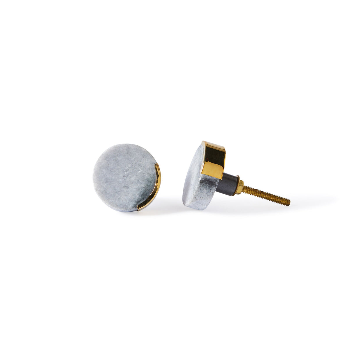 Ara Grey Round Knob with Trim 4cm