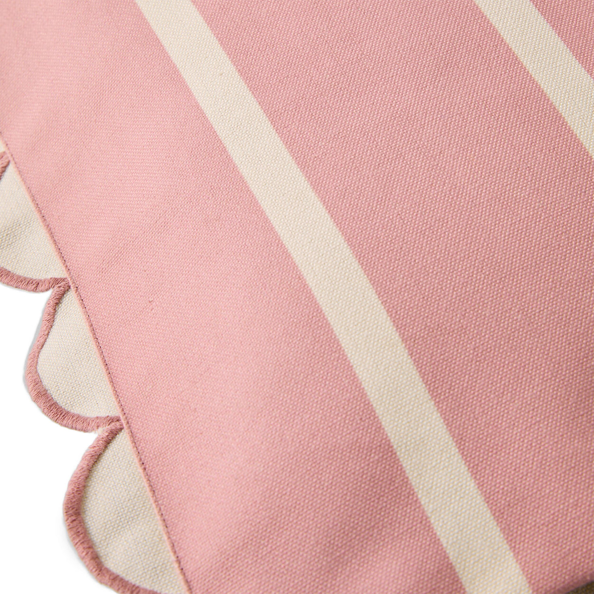 Aruba Scallop Edge Stripe Outdoor Cushion Berry 45x45cm