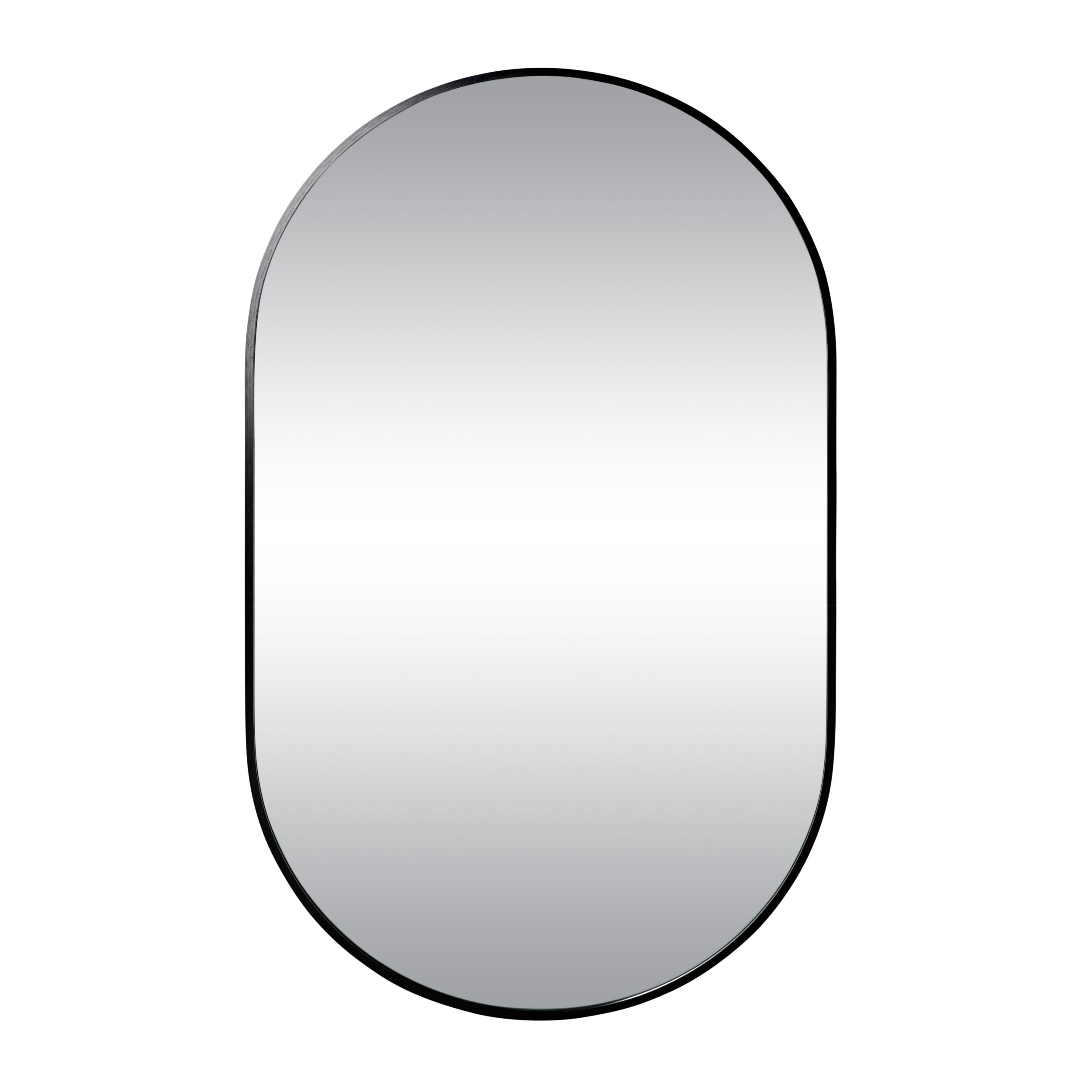 Ovale Mirror 100x60cm Matte Black