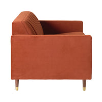 Stitch 2 Seater Velvet Sofa Copper