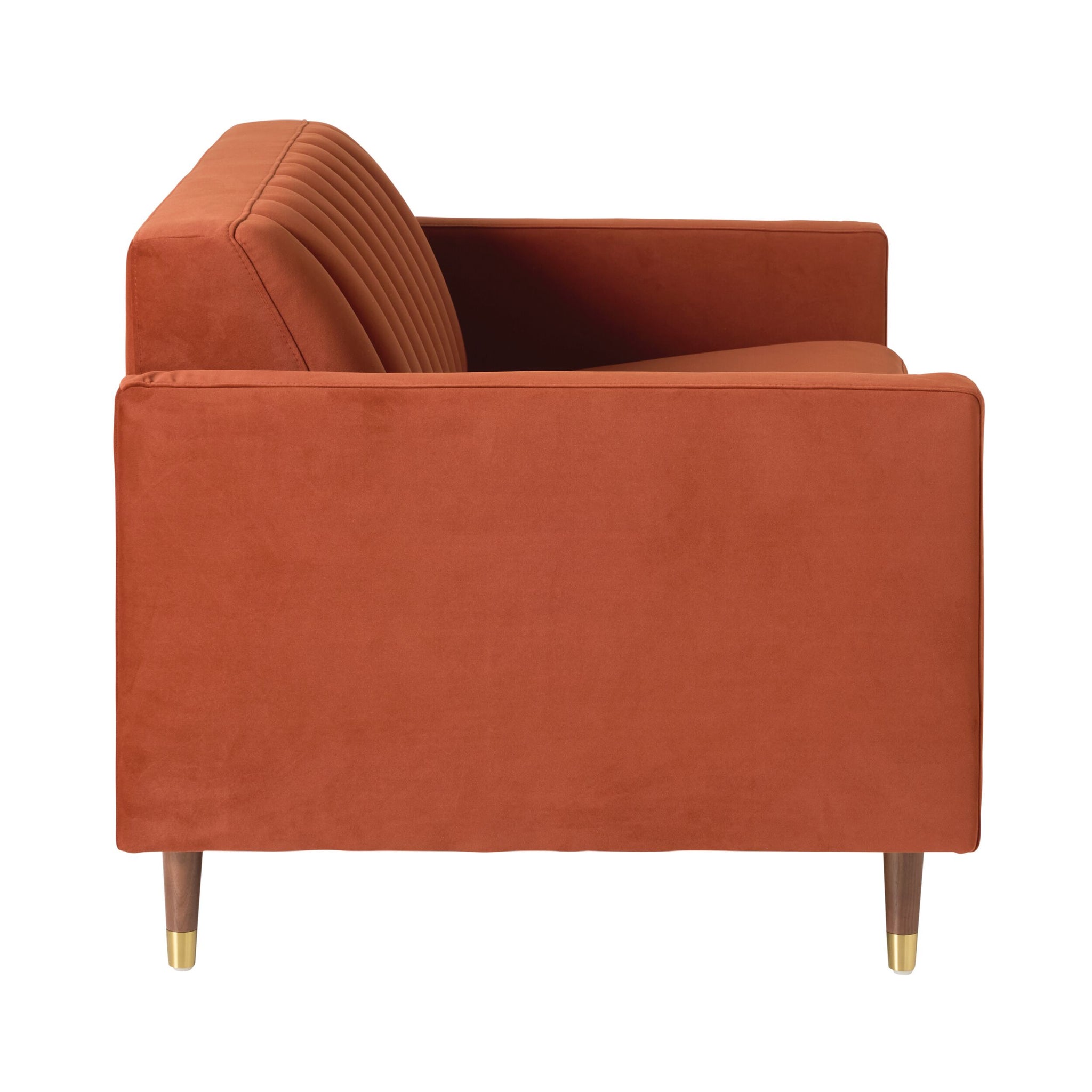 Stitch 2 Seater Velvet Sofa Copper