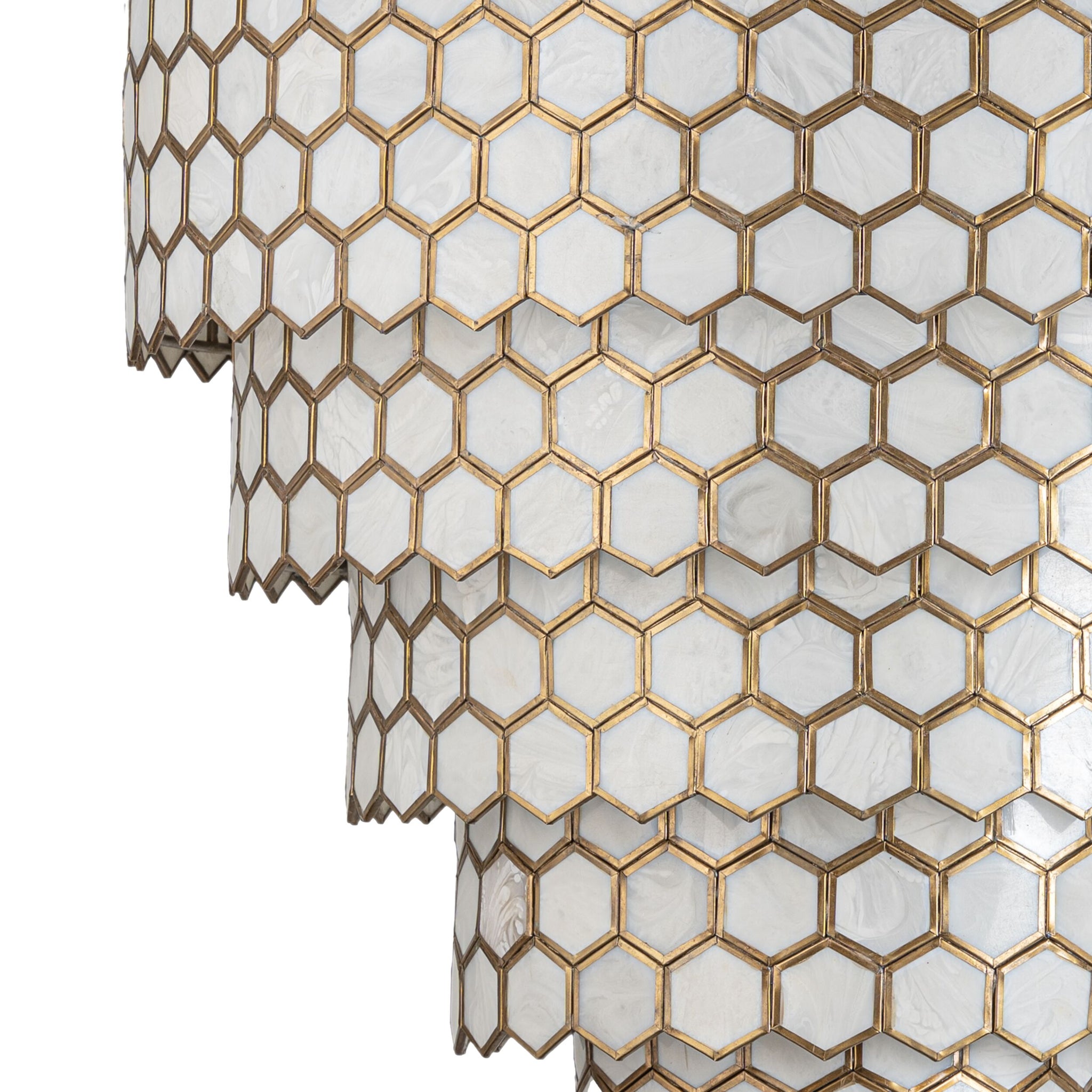 Honeycomb 5 Tier Resin Chandelier 64x66cm