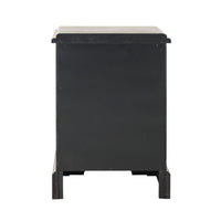 Clover 3 Drawer Bedside Table Black