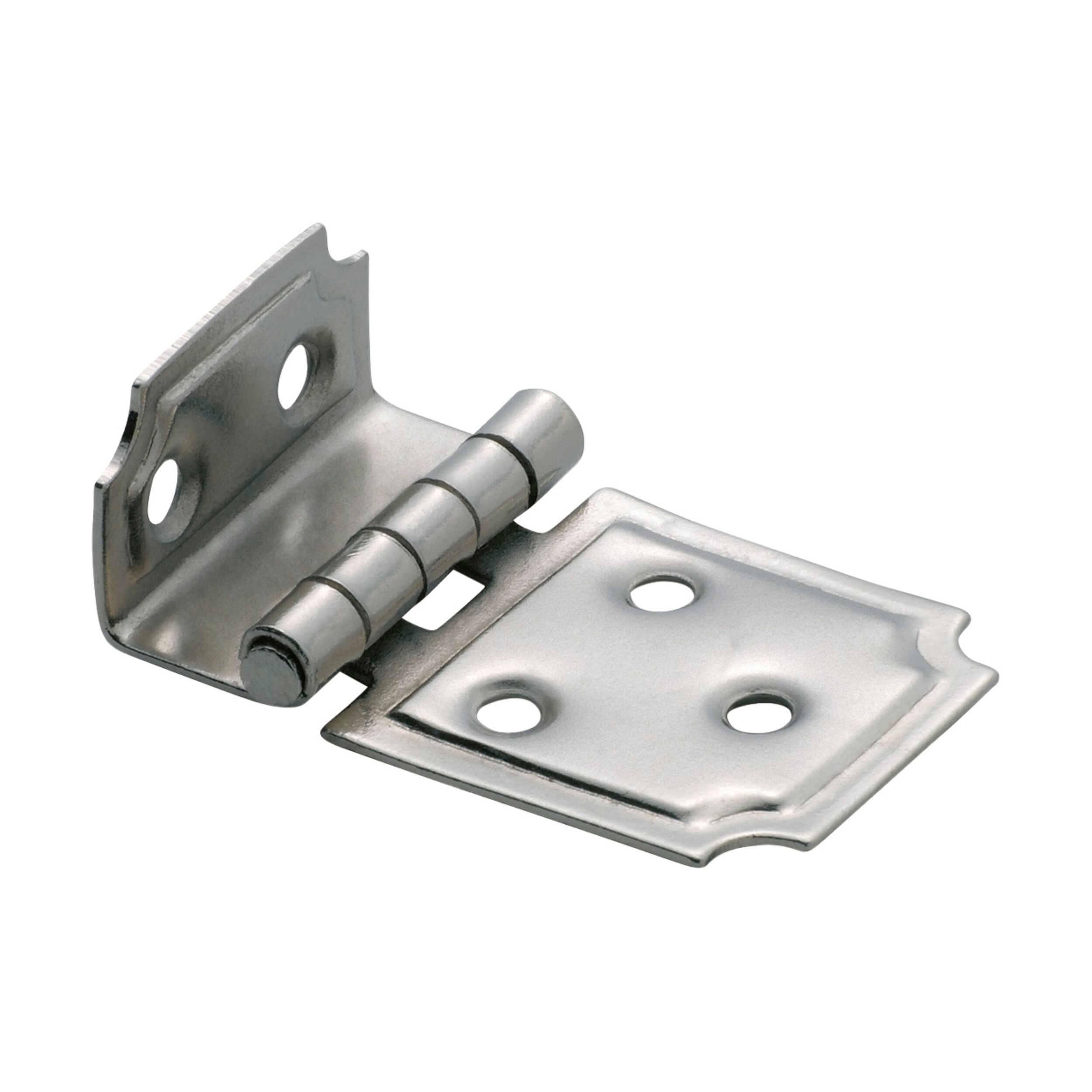 3797 Cabinet Hinge Sheet Brass Square Offset Satin Nickel H30xW50mm