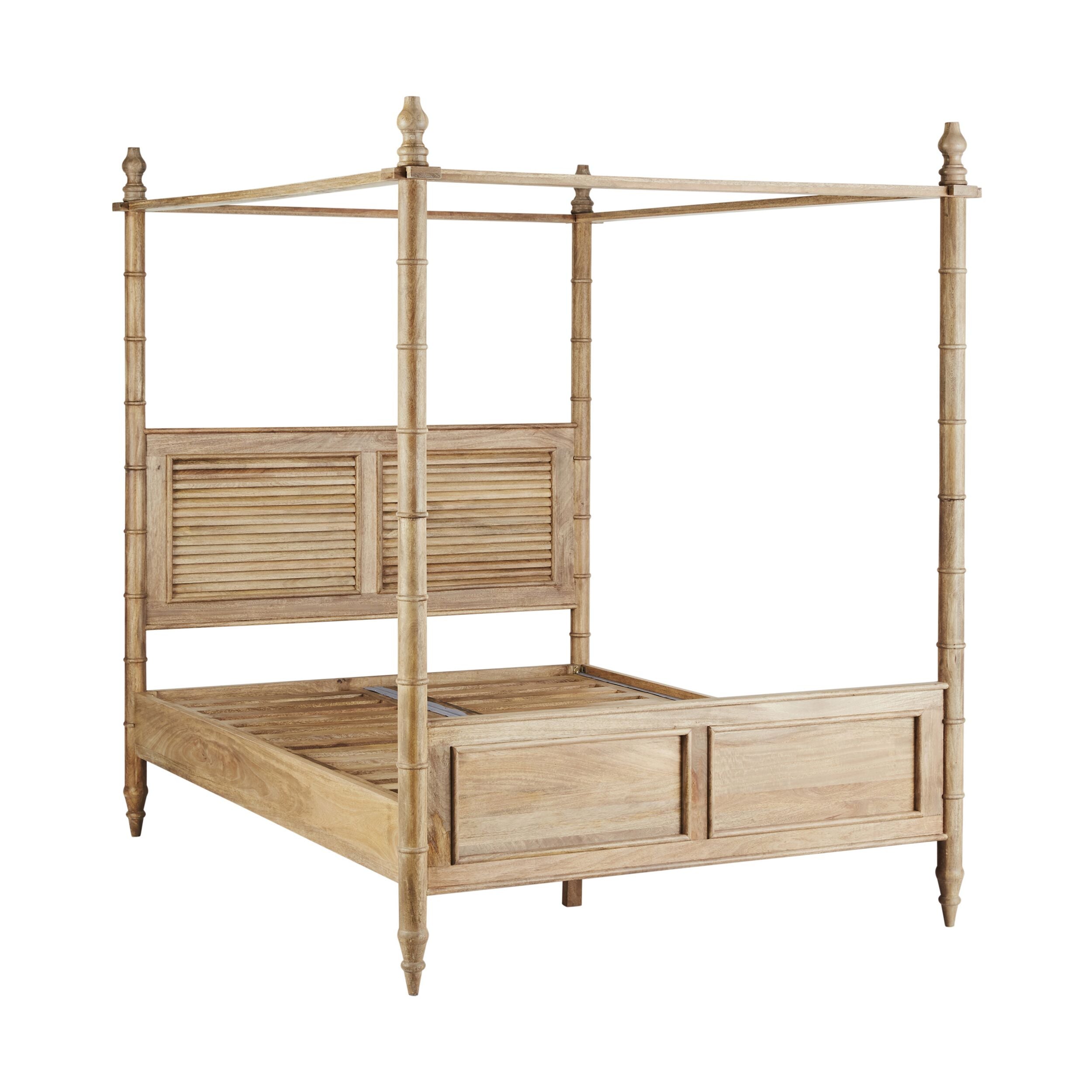 Hampton Mango Wood King Canopy Bed