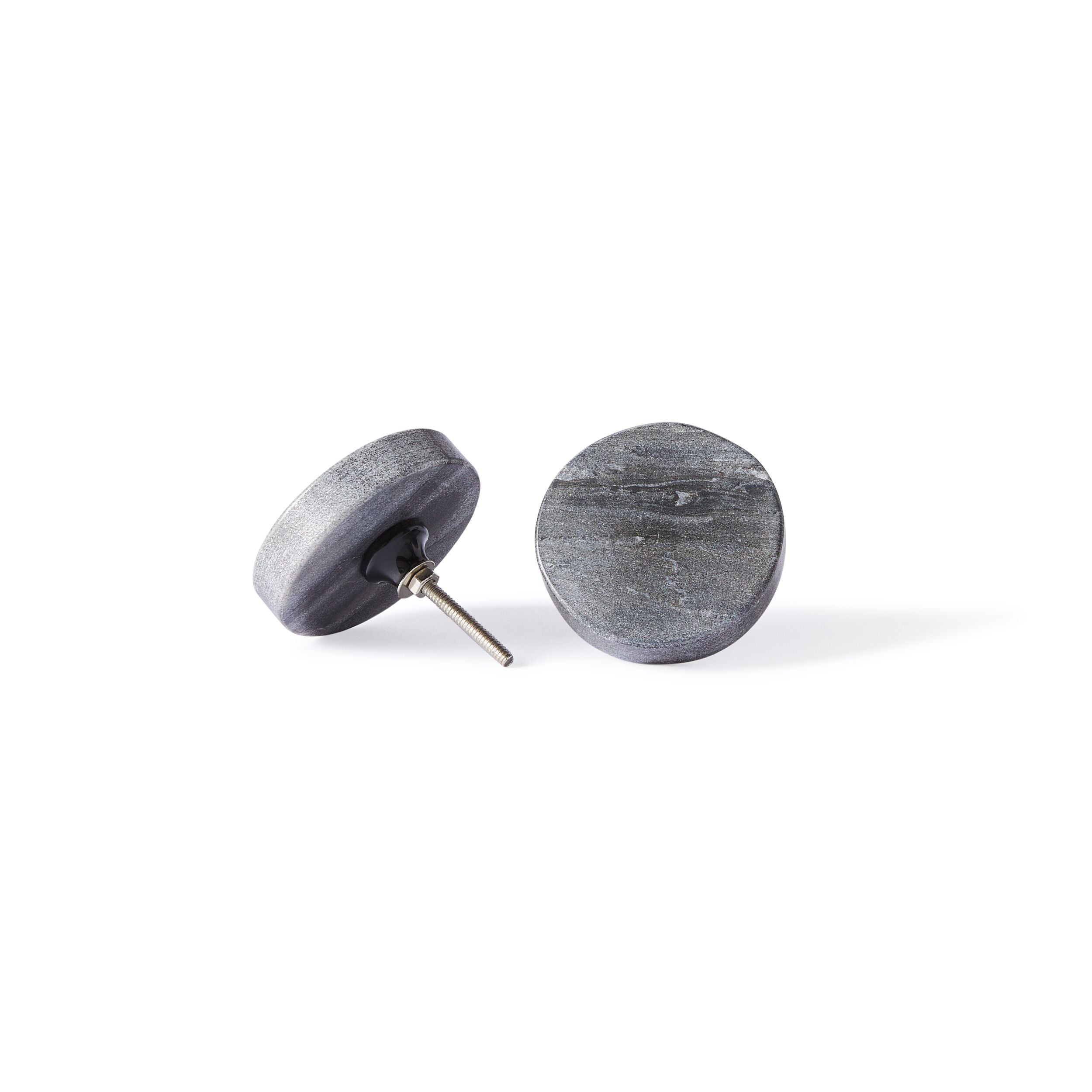 Black Marble Knob Small 6x1.5cm