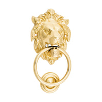 9330 Door Knocker Lion Polished Brass D93xP55mm BP103x135mm