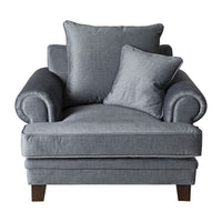 Lisette Velvet Armchair Aura Storm