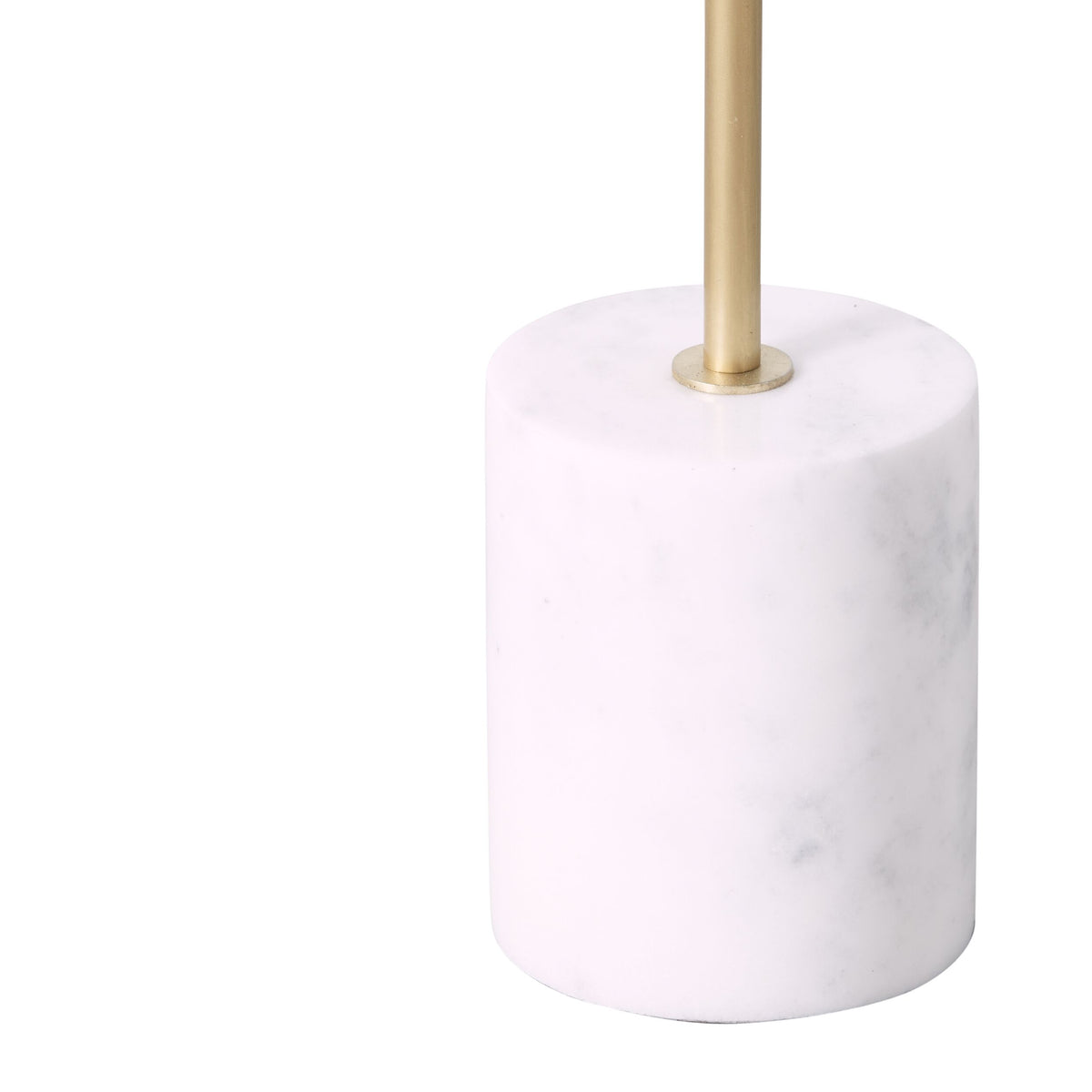 Layla White Marble Round Side Table Large 35.5x61.5cm