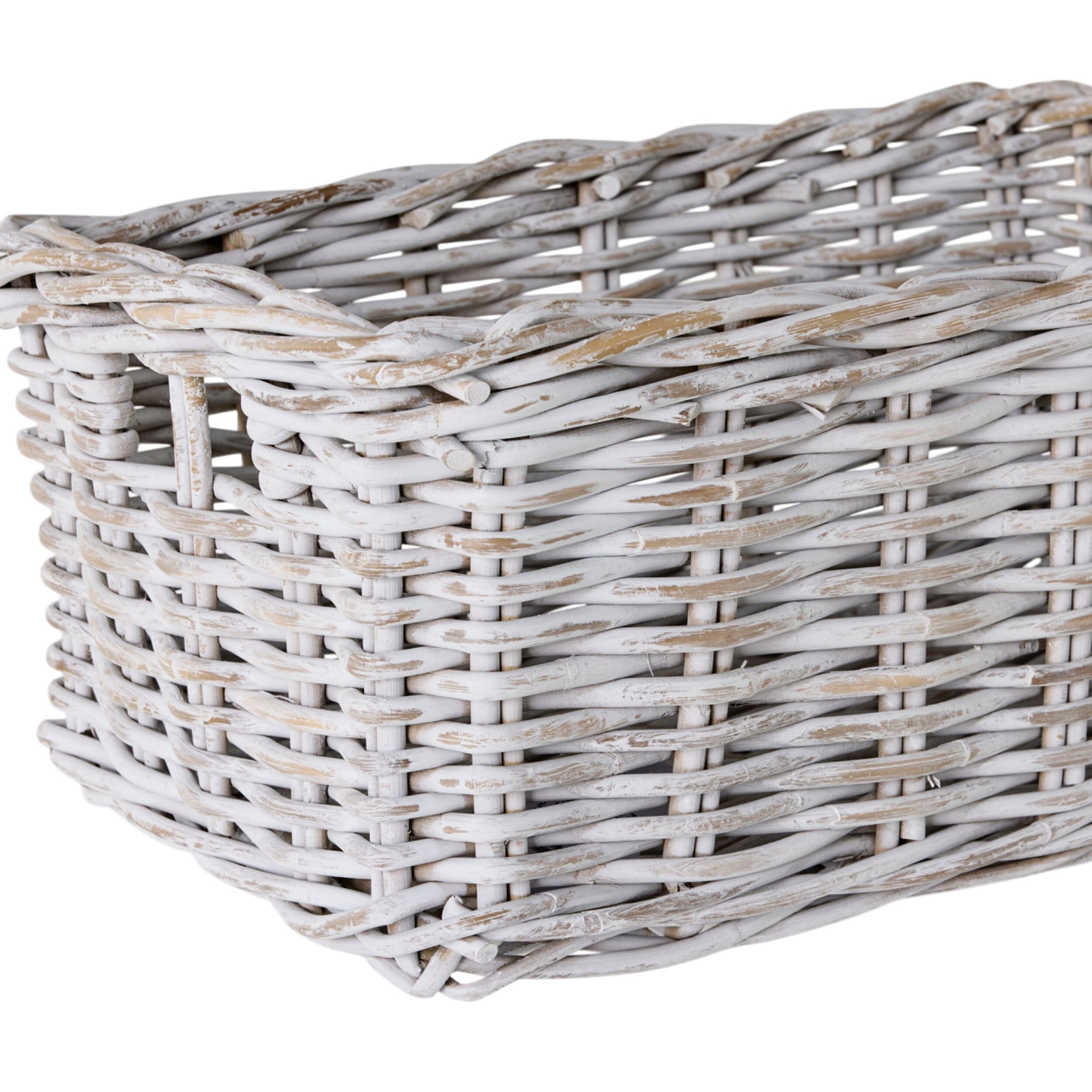 Lorne Basket Medium White Wash 49x30x22cm