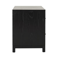 Avalon Large 2 Drawer Bedside Black